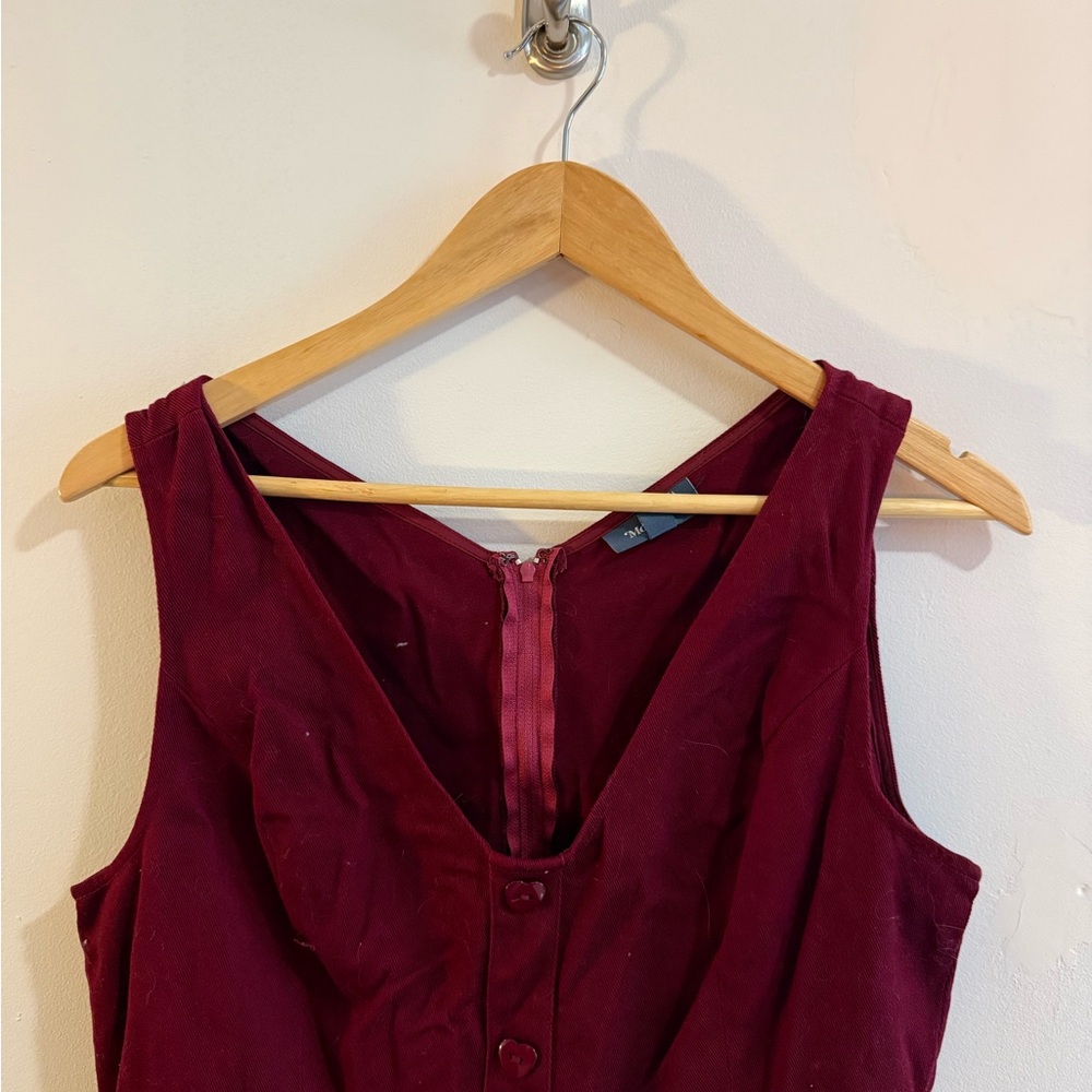 Modcloth Deep Red Backless Dress - Picture 2 of 5